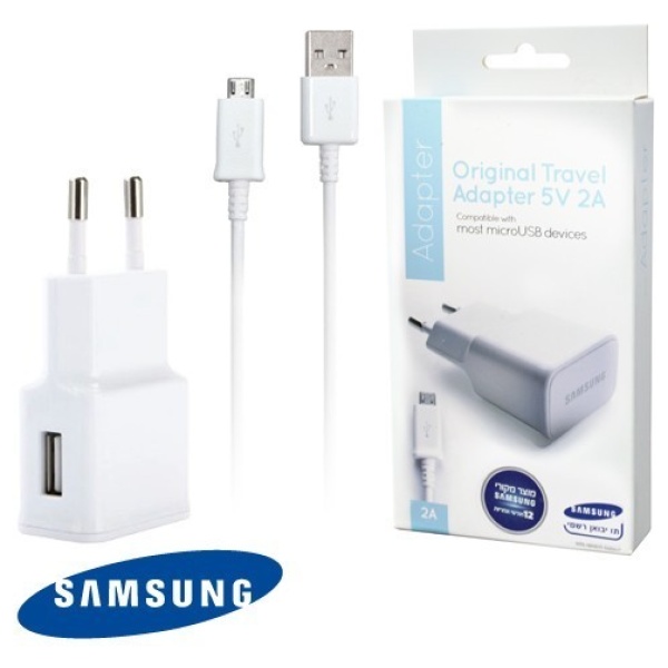 מטען בית מקורי סמסונג 2A + כבל נתונים MICRO USB Samsung